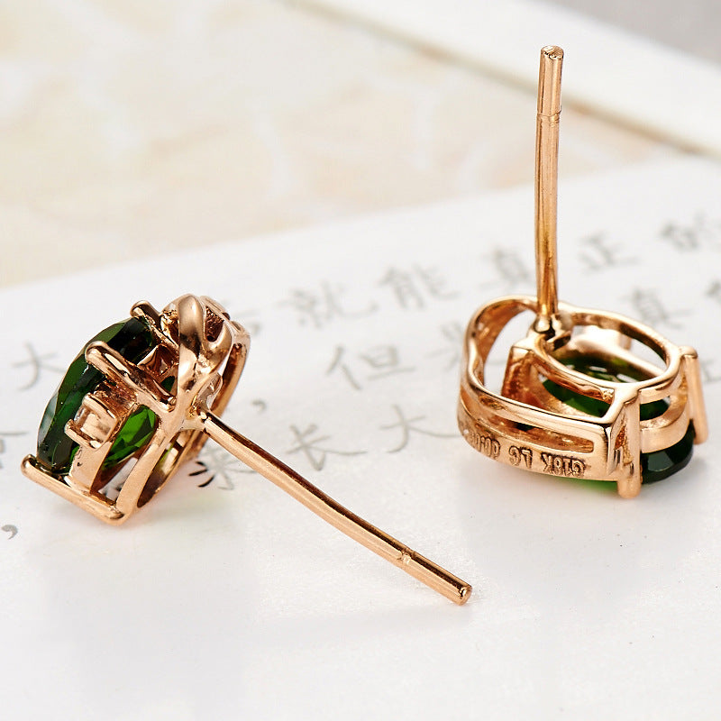 Emerald Treasure Stud Earrings