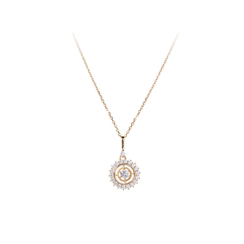 Lucky Crystal Compass Necklace