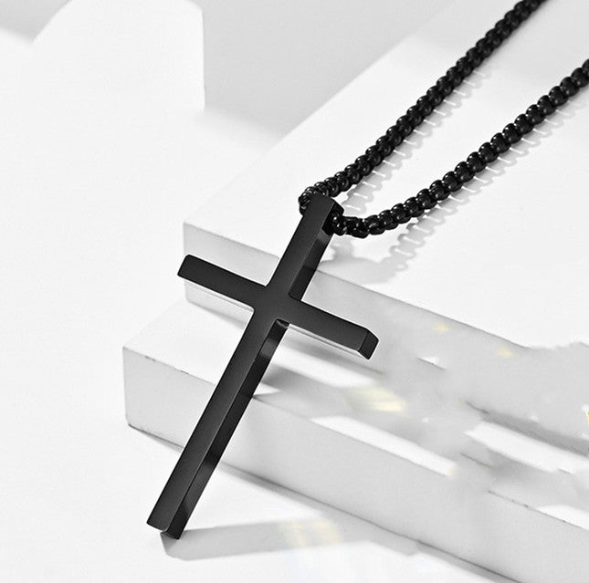 Simple Sliver Cross Necklace