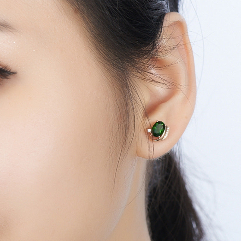 Emerald Treasure Stud Earrings