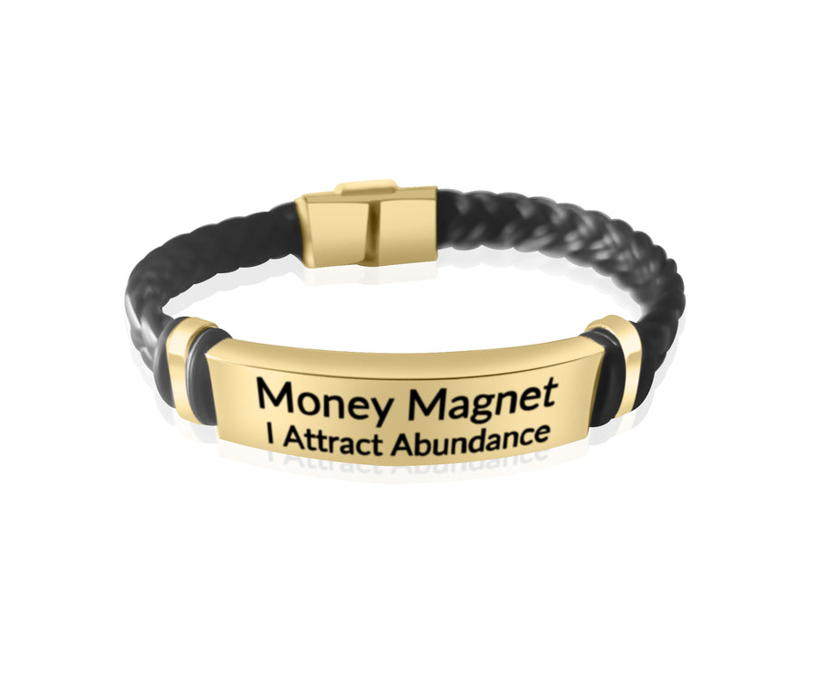 Classy Money Magnet - I Attract Abundance Affirmation Bracelet