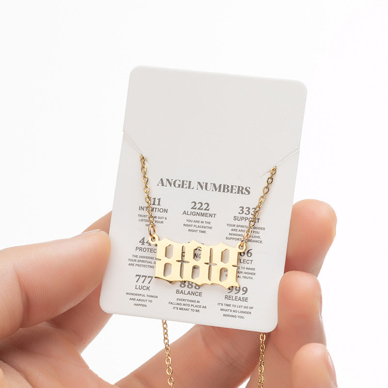 Prosperity Number Gold Necklace