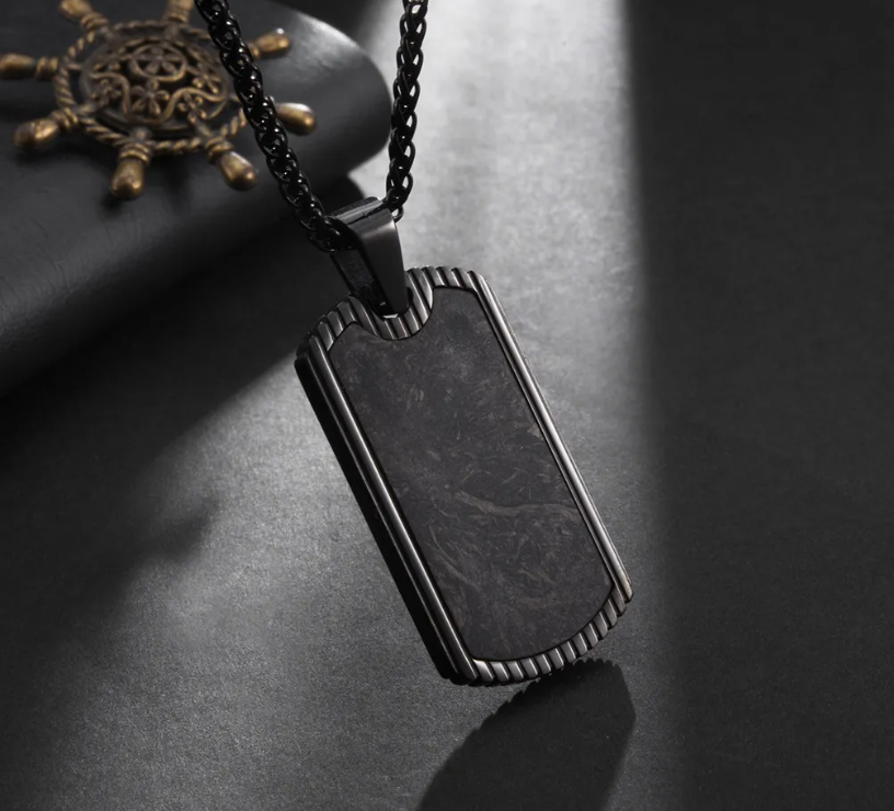 Black Military Dog Necklace
