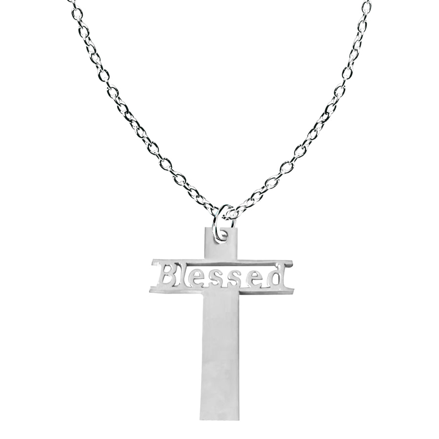 Men's Cross Pendant Affirmation Necklace
